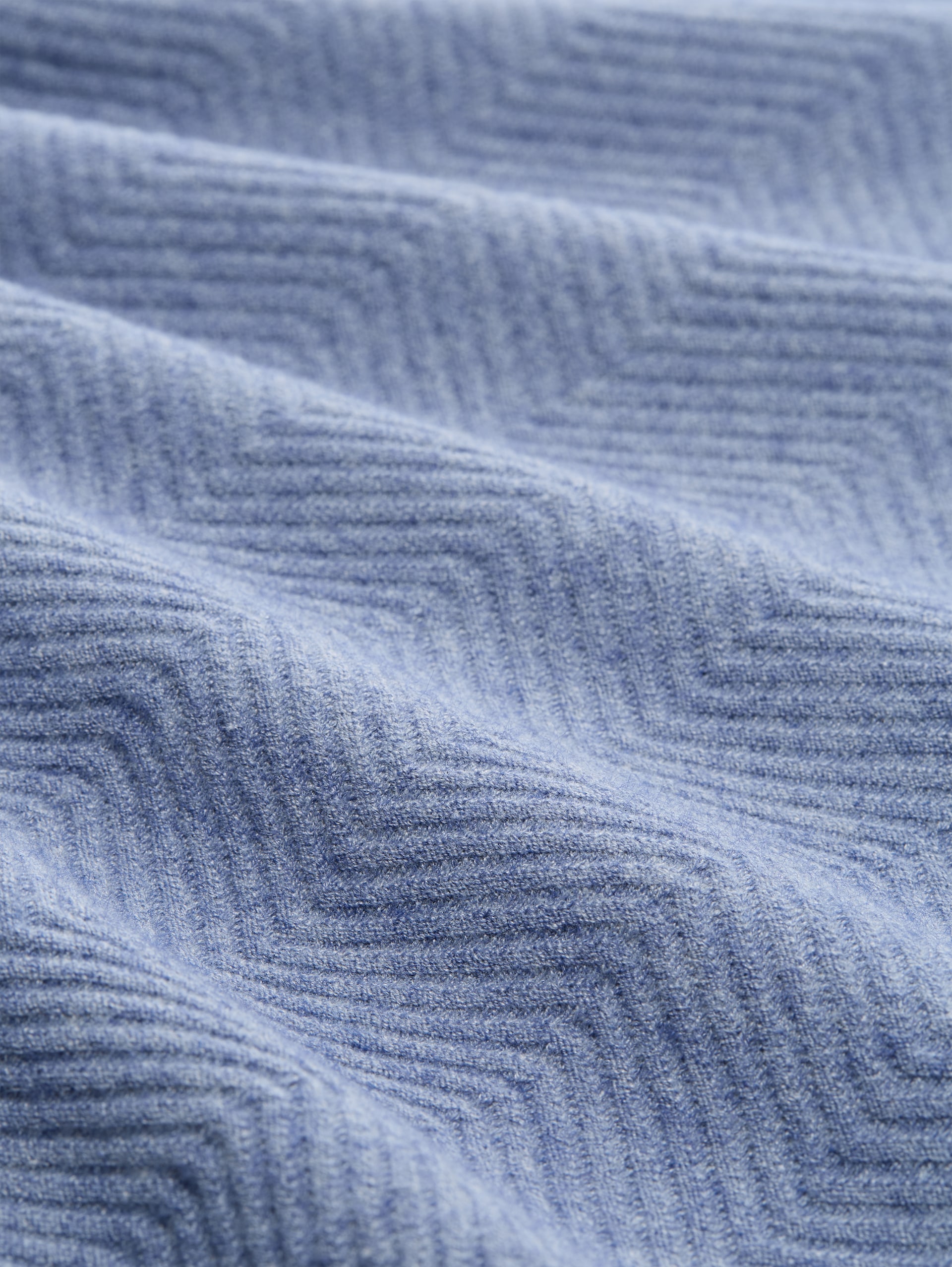Strickpullover in Melange-Optik - fern blue melange - Material-Ansicht