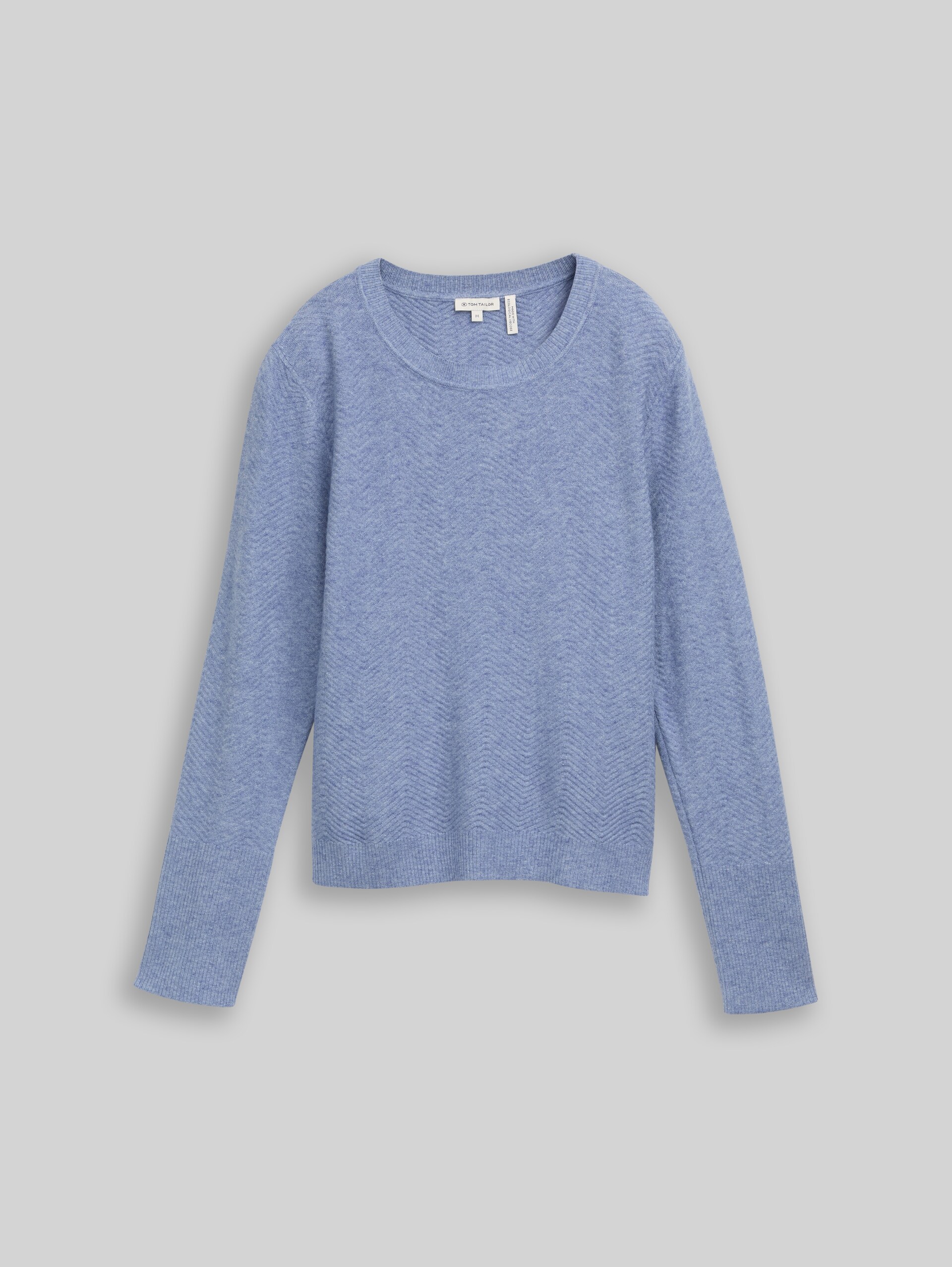 Strickpullover in Melange-Optik - fern blue melange