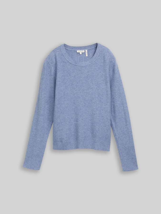 Pull en maille à effet chiné par Women, fern blue melange