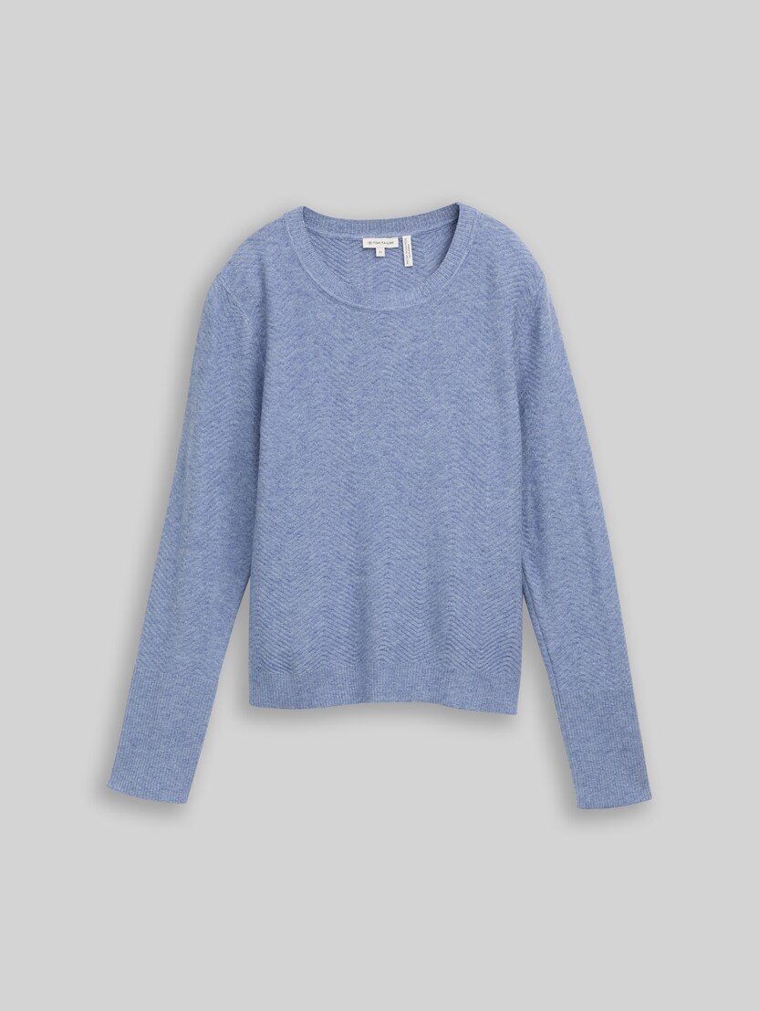 Pull en maille à effet chiné par Women, fern blue melange