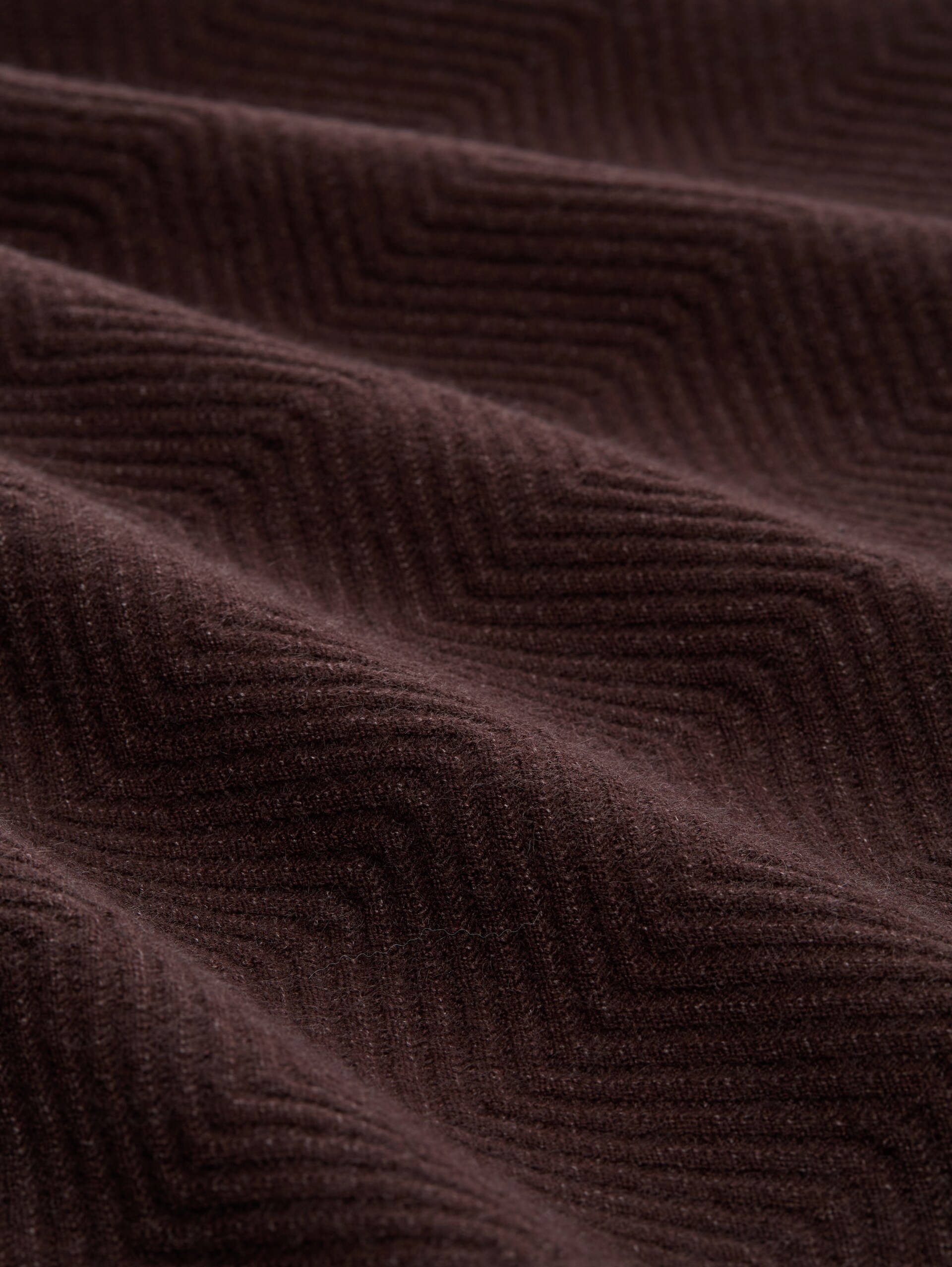 Cardigan mit Rundhalsausschnitt - java dark brown melange - Material-Ansicht