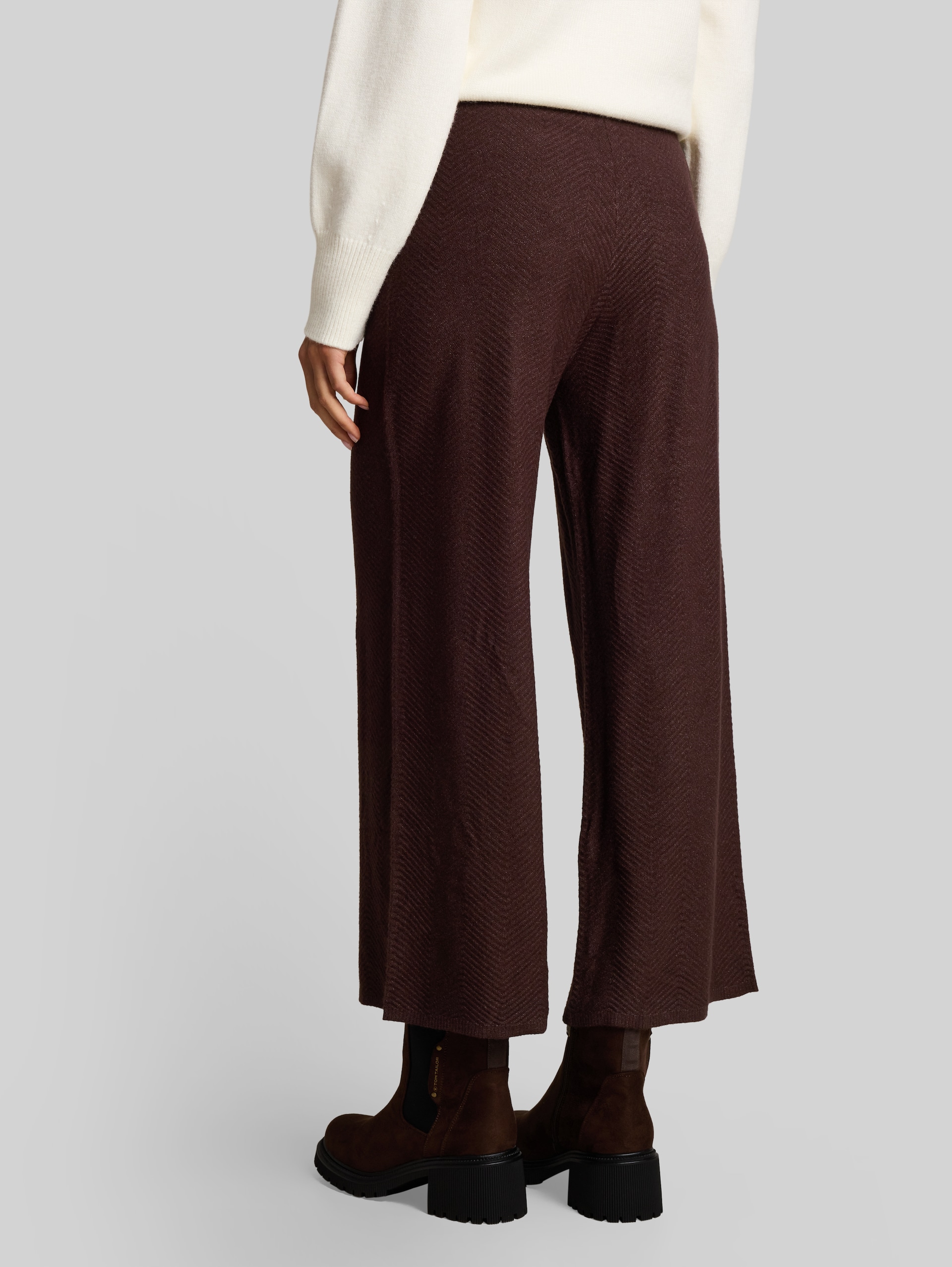 Trousers 7/8 - java dark brown melange - Découpe Vue arrière du modèle