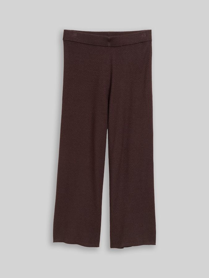 Wide Leg Strickhose von Women, java dark brown melange