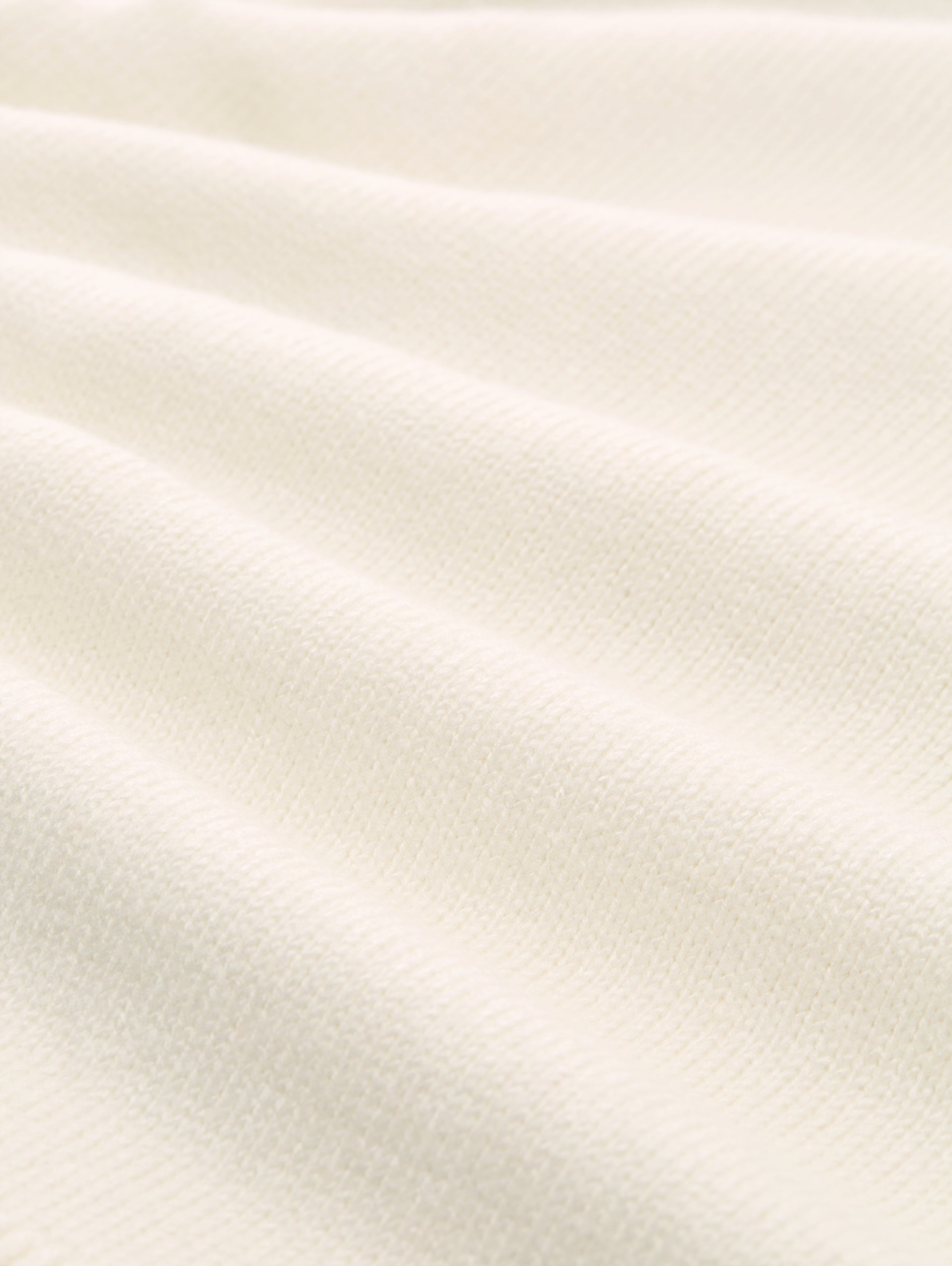 Oversized gezellig gebreid vest met bloemenborduursel - Whisper White - Materiaalweergave