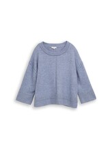 Non sélectionné, Pull en maille confortable à la coupe ample par Tom Tailor, bleu