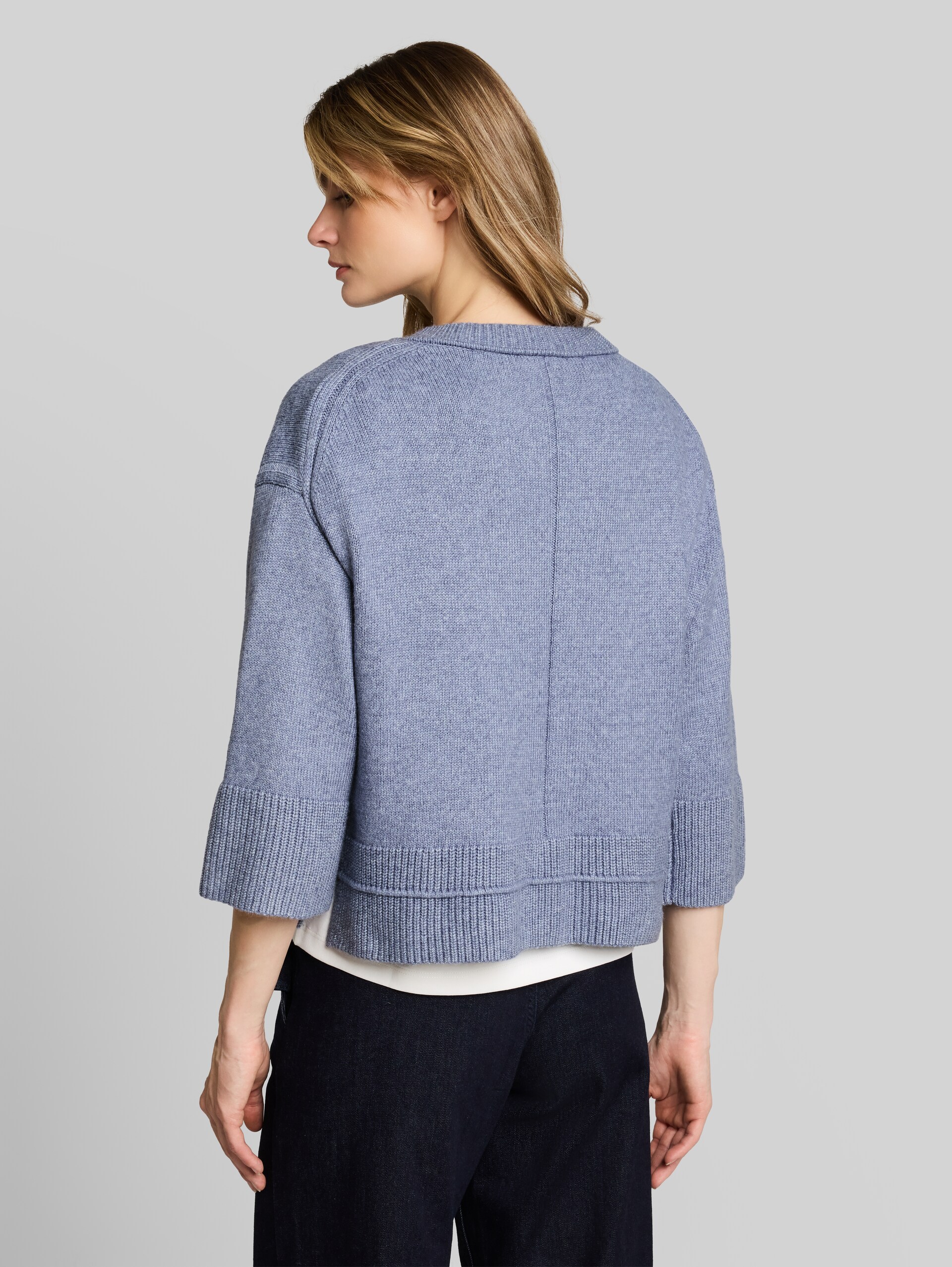 Pull en maille confortable à la coupe ample - fern blue melange