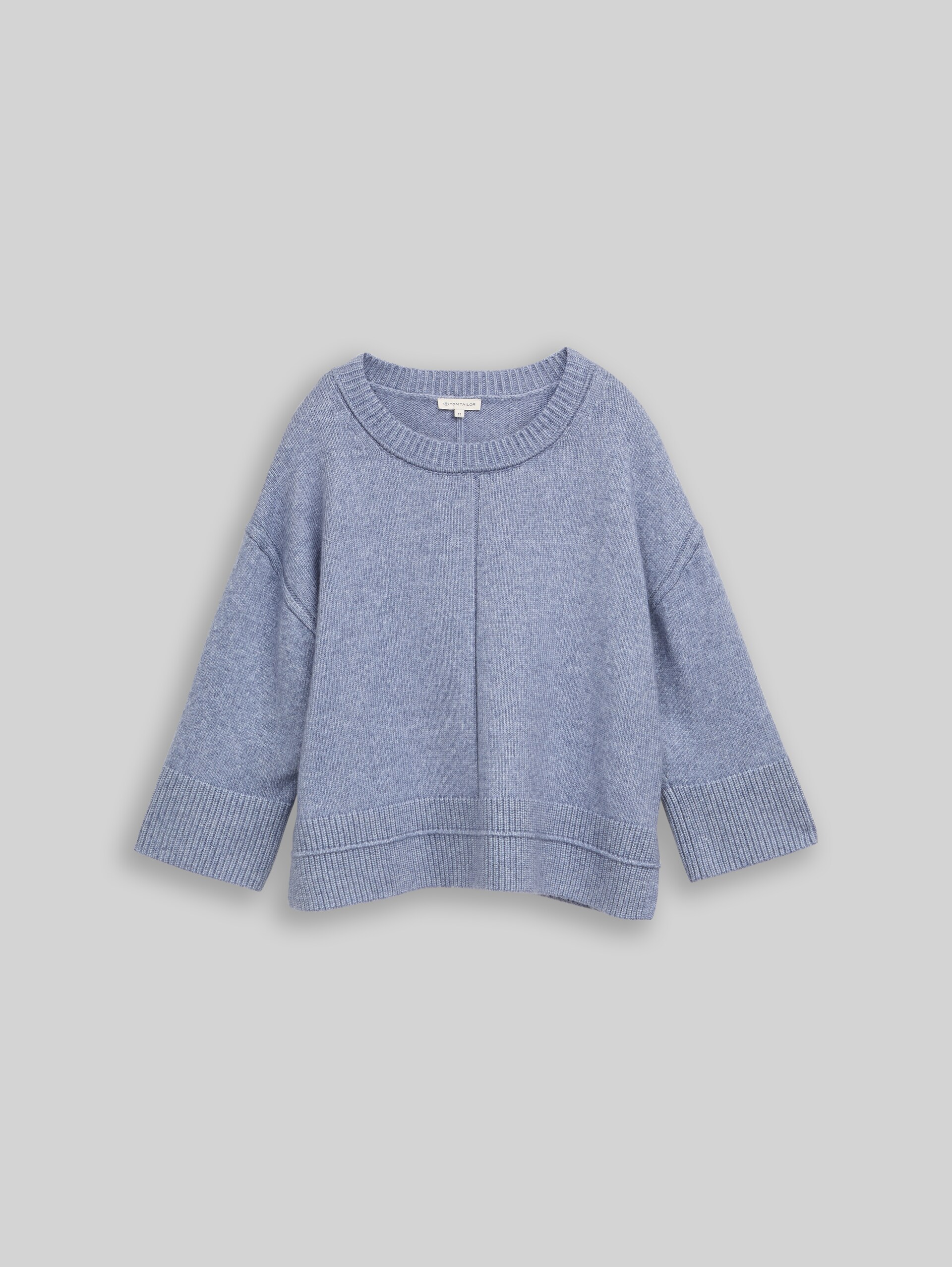 Pull en maille confortable à la coupe ample - fern blue melange