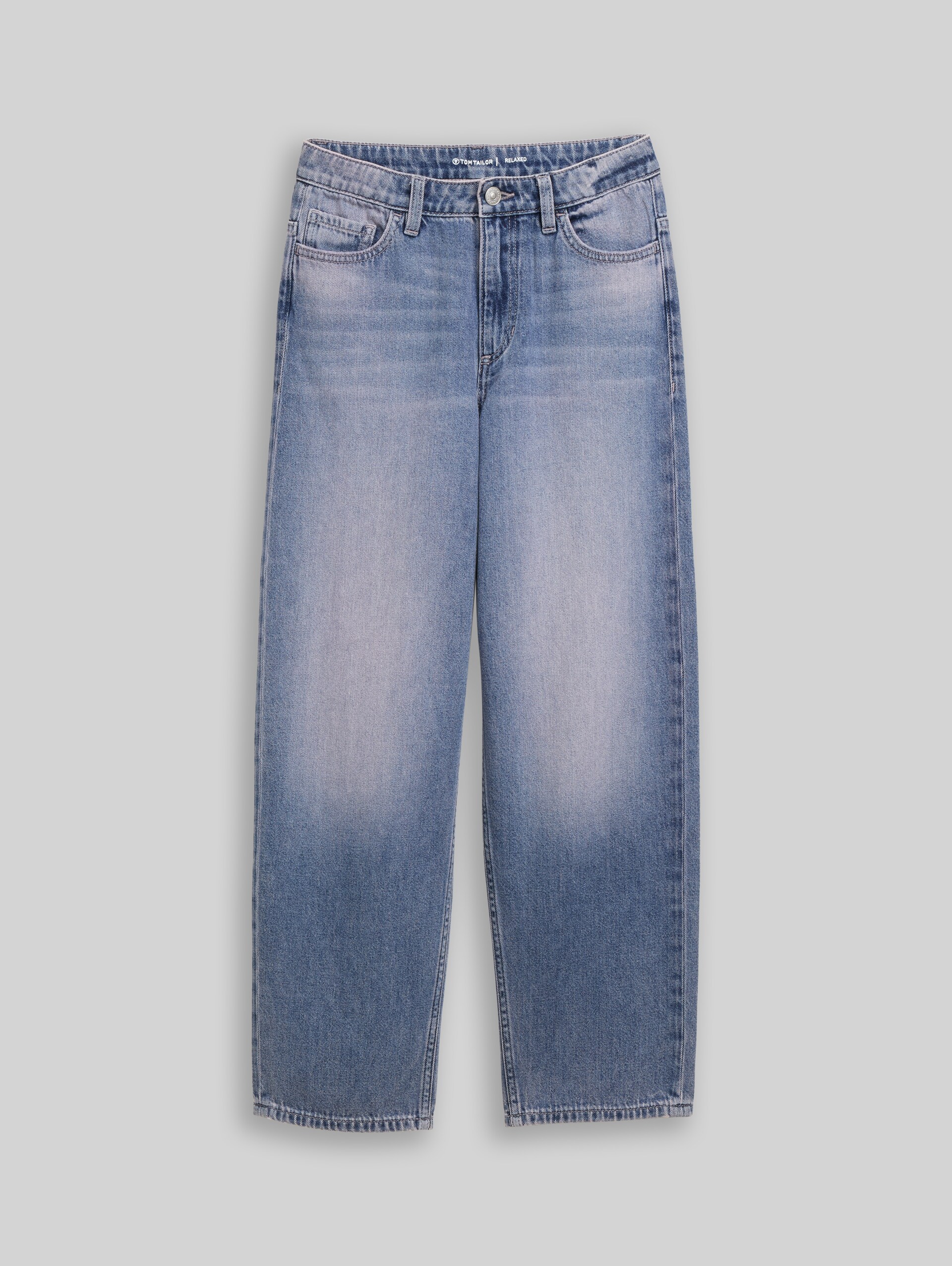 Relaxed Skater Jeans - Tinted Blue Denim - Vorder-Produkt-Ansicht
