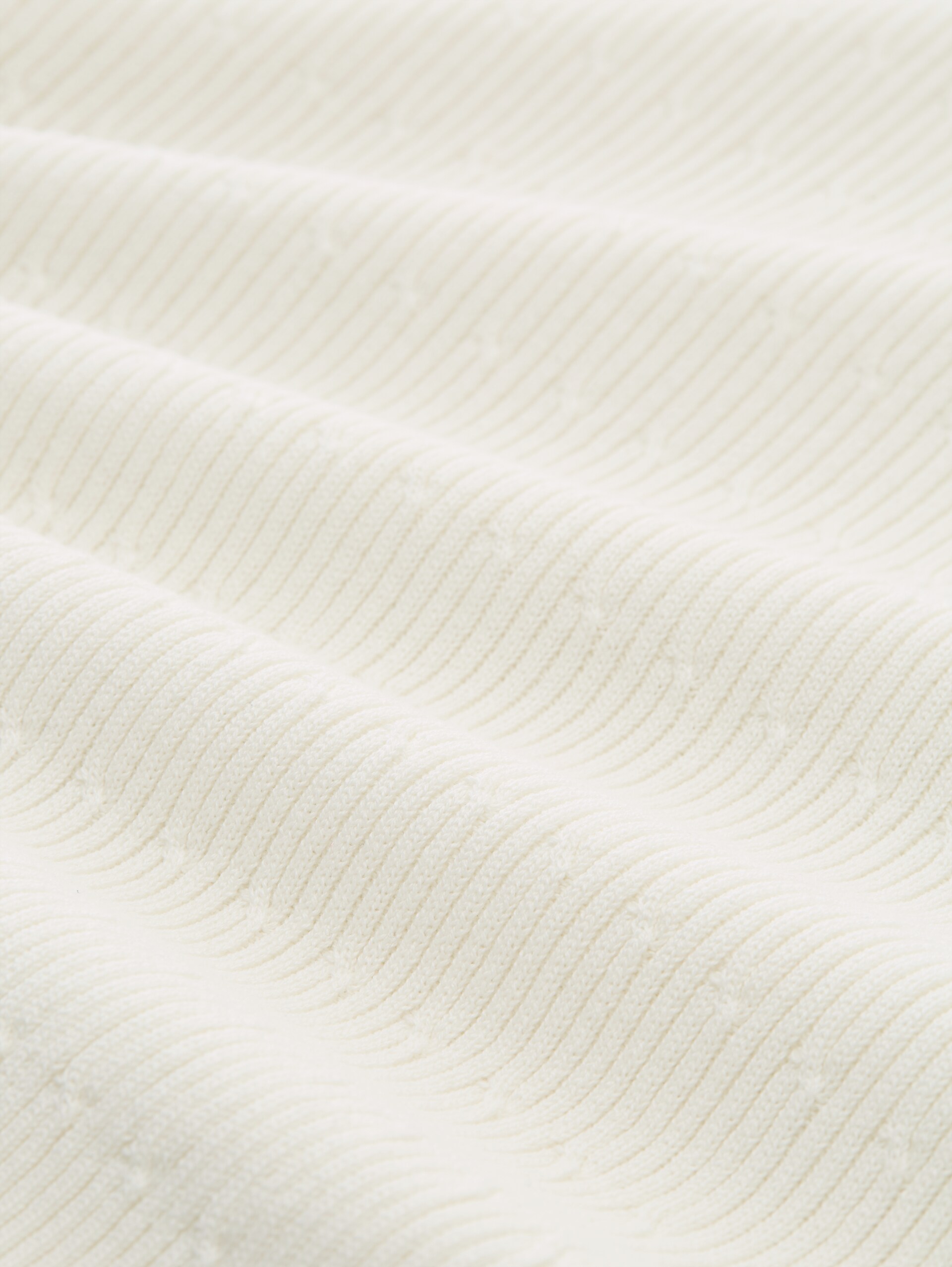 Pull en maille coupe ample - Whisper White - Vue de la matière