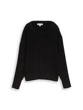 Sélectionné, Pull en maille coupe ample par Tom Tailor, noires