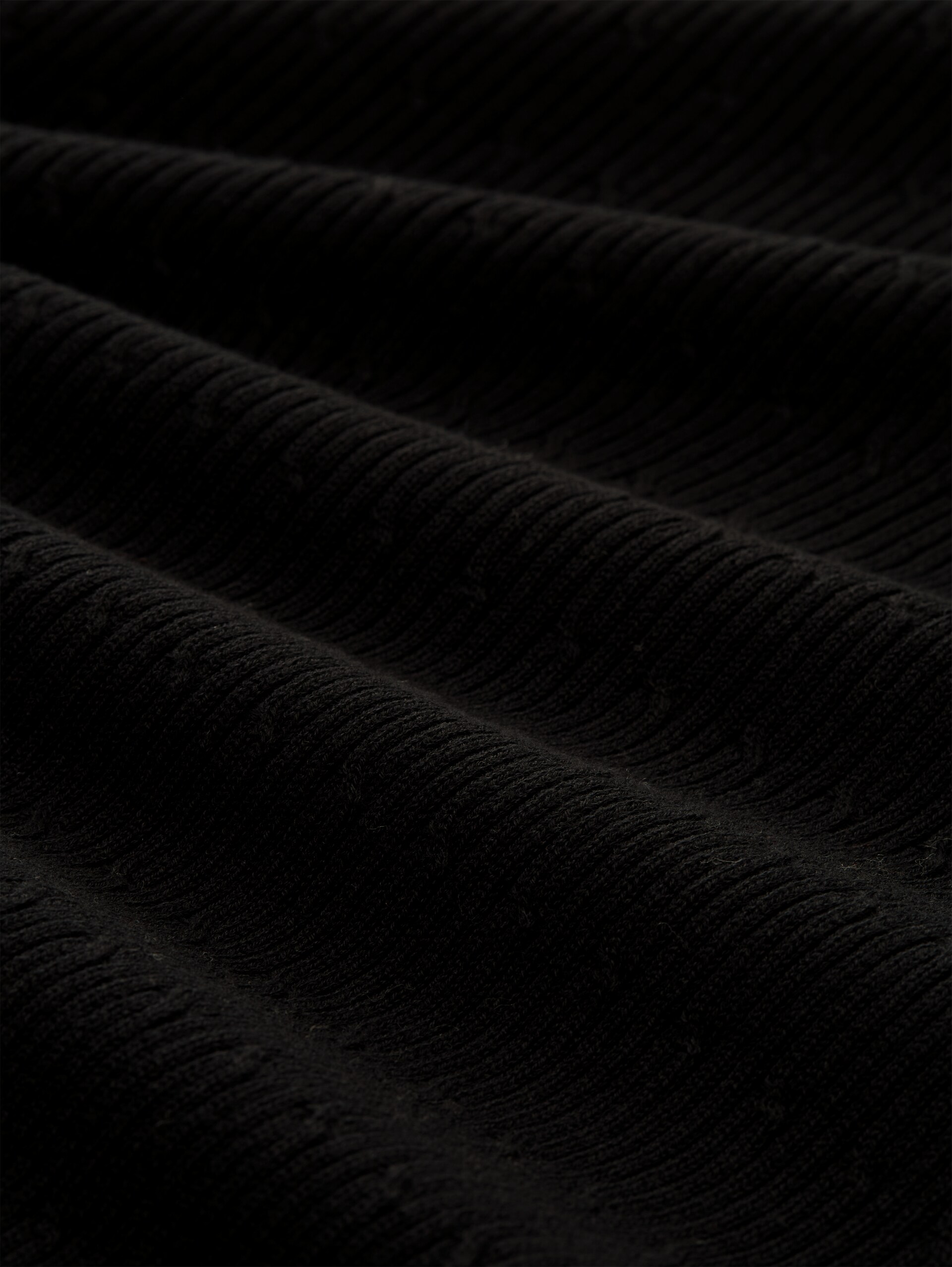 Pull en maille coupe ample - deep black - Vue de la matière