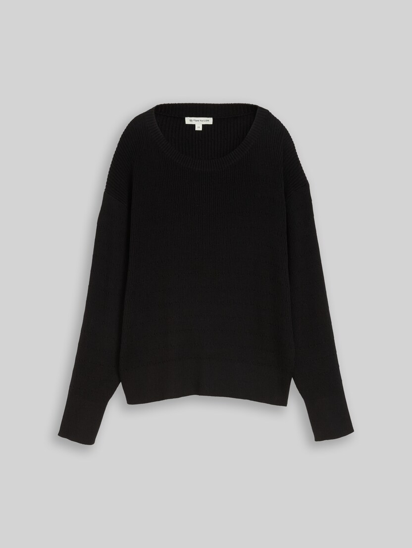Loose Fit Strickpullover von Women, deep black