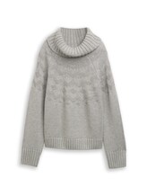 Sélectionné, Pull à col roulé norvégien par Tom Tailor, gris