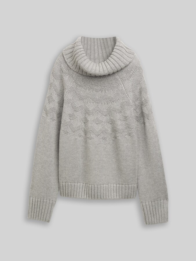 Norweger Rollkragenpullover von Women, soft grey melange
