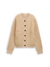 Niet geselecteerd, Losvallend bouclé-vest door Tom Tailor, beige