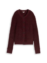 Geselecteerd, Losvallend bouclé-vest door Tom Tailor, rood