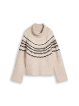 Geselecteerd, Oversized Noorse gebreide trui met wol door Tom Tailor, beige