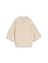 Sélectionné, Pull en maille ample avec une part de laine par Tom Tailor, blanc