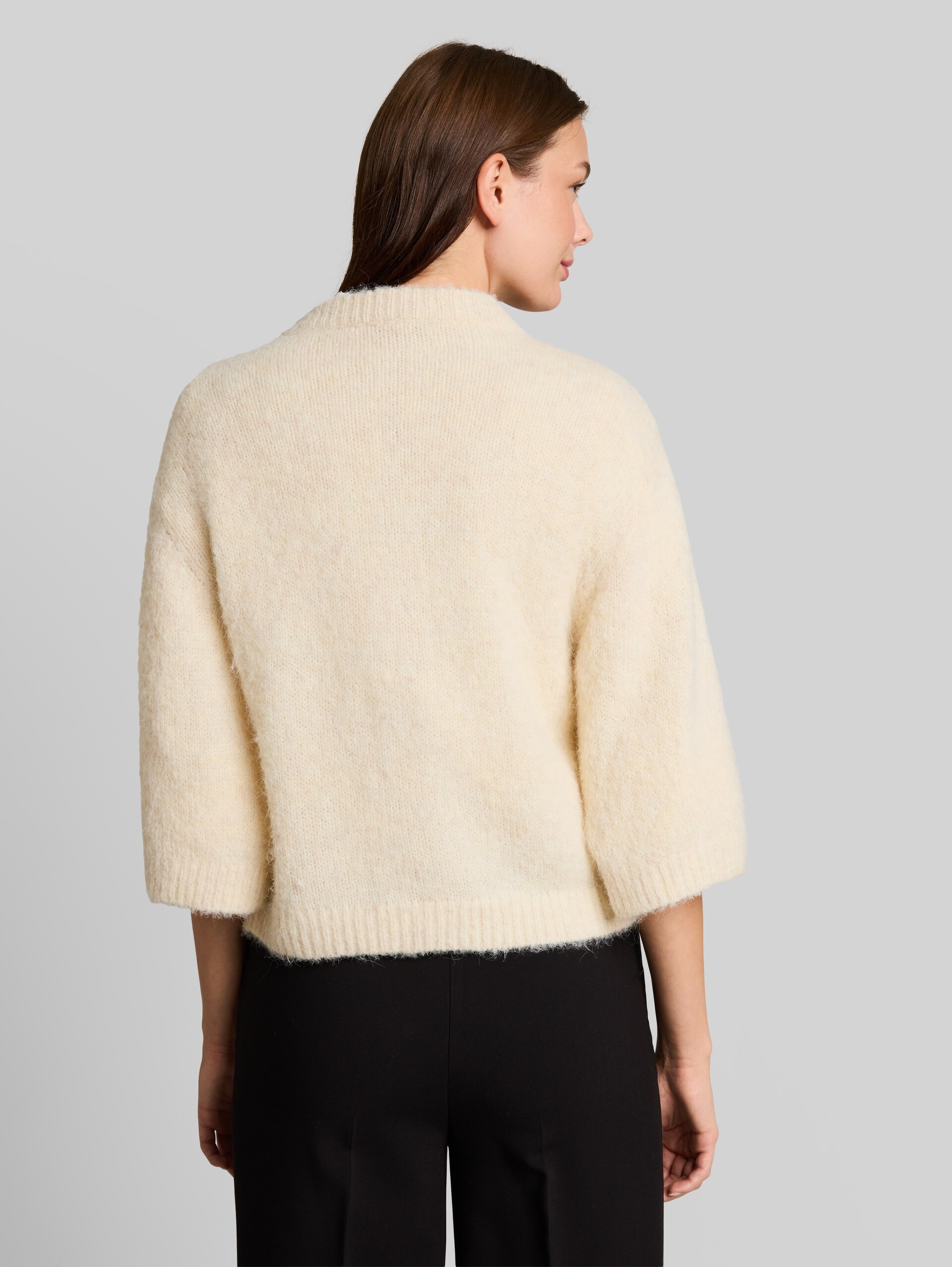 Pull en maille ample avec une part de laine - whisper offwhite melange
