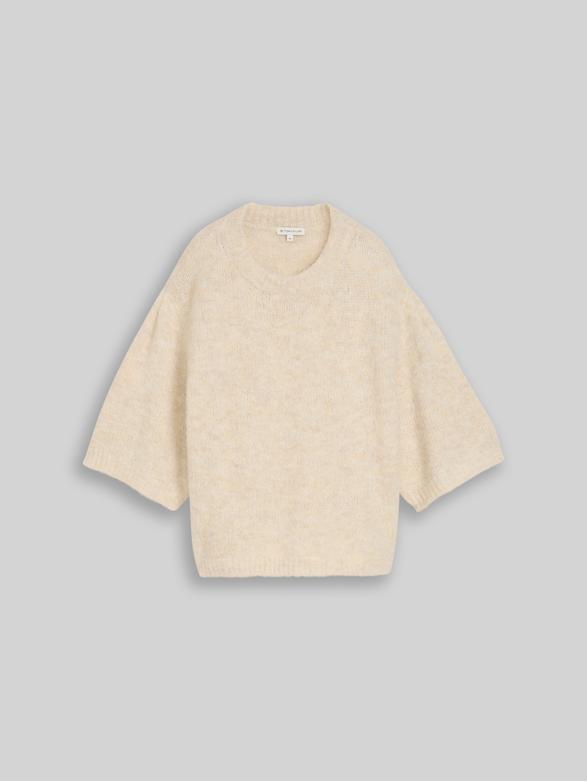 Pull en maille ample avec une part de laine - whisper offwhite melange