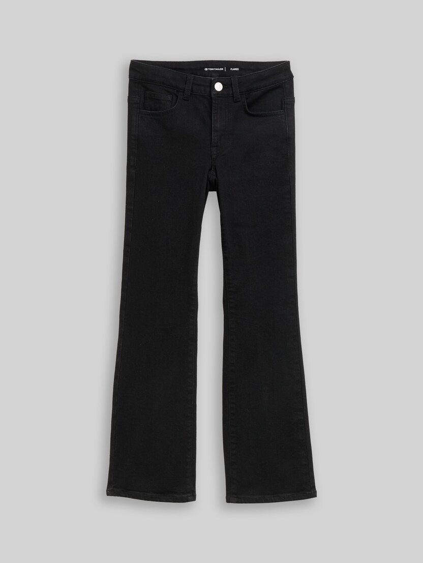Flared Jeans mit Stretch von Teen Girls, black black denim