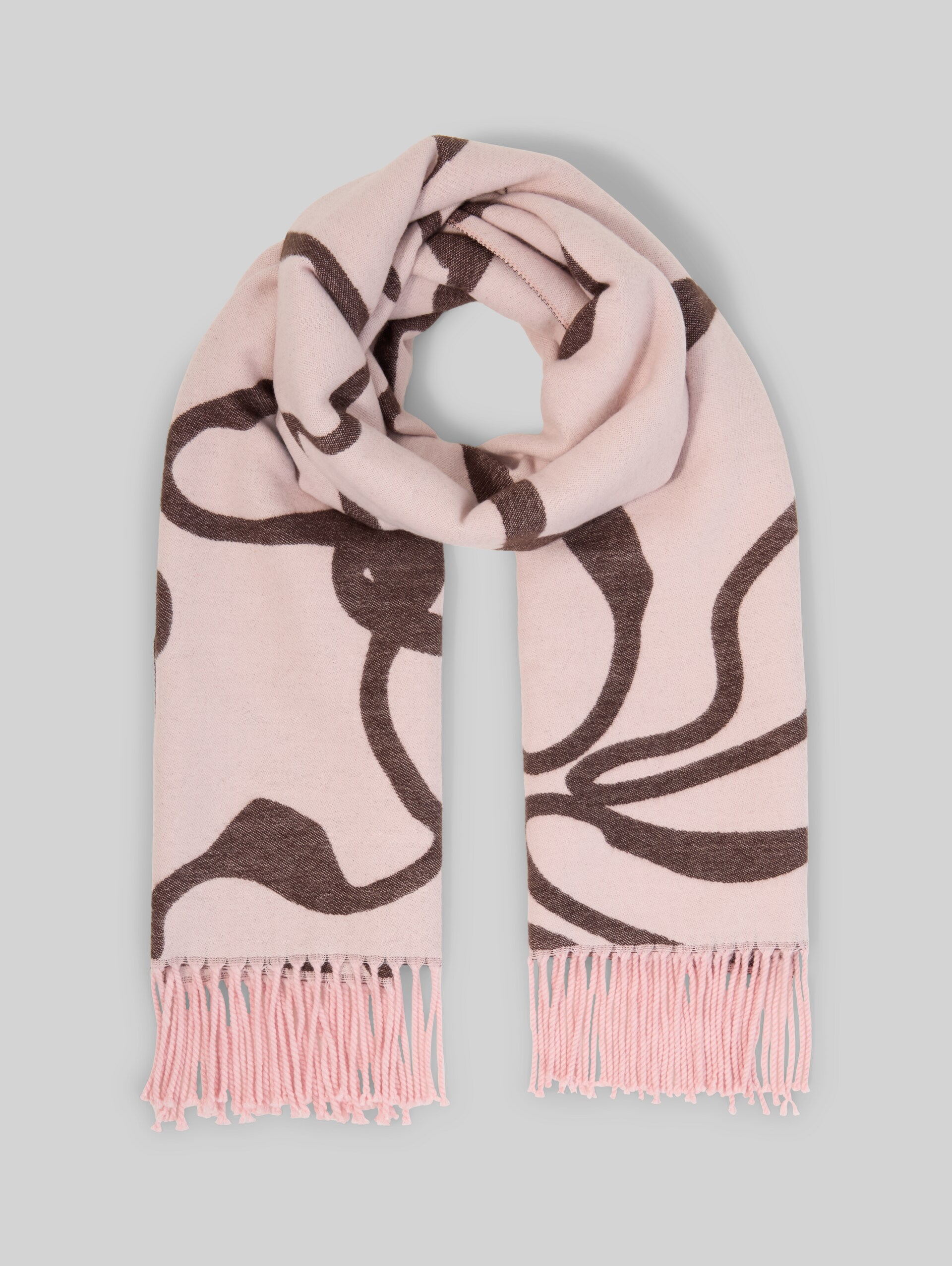 Sjaal met bloemenpatroon - big abstract flower - Product vooraanzicht