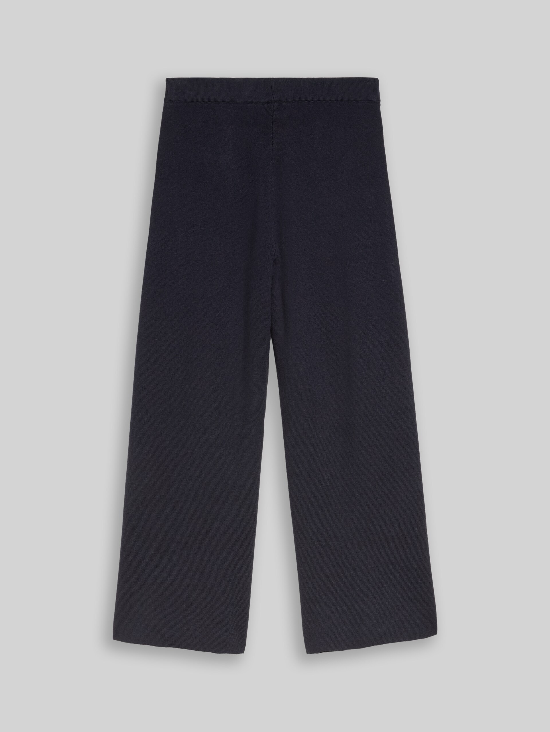 Wide Leg Strickhose - Parisien Night Blue