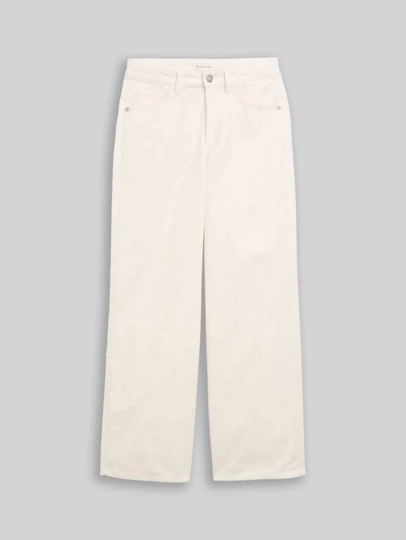 Wide Leg Cord Hose von Teen Girls, Gardenia White