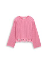 Ausgewählt, Cropped Strickpullover mit Fransen von Tom Tailor, 