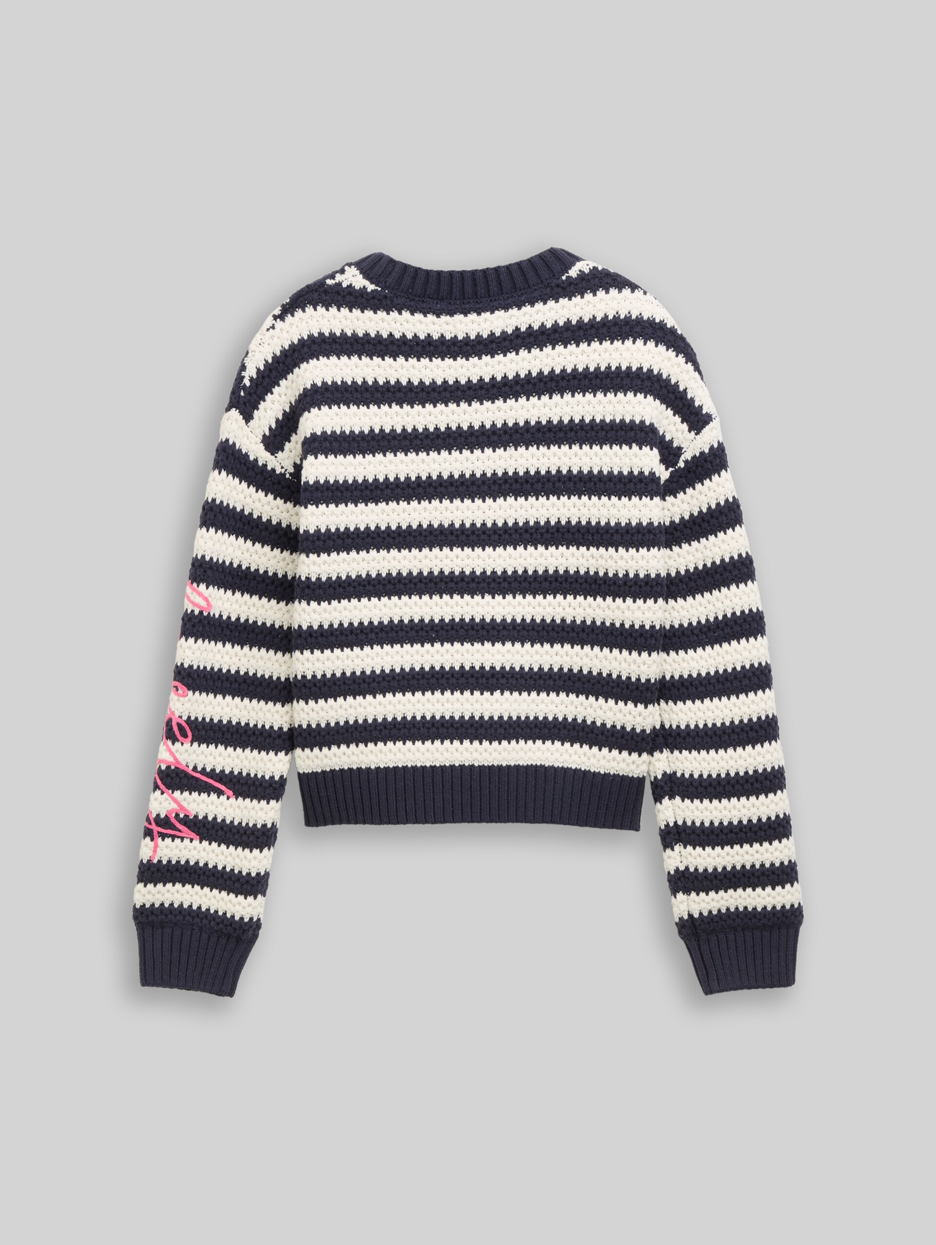 Strickpullover mit Streifenmuster - navy offwhite stripe pink