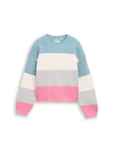 Geselecteerd, Korte gebreide trui met colour blocking door Tom Tailor, rosa