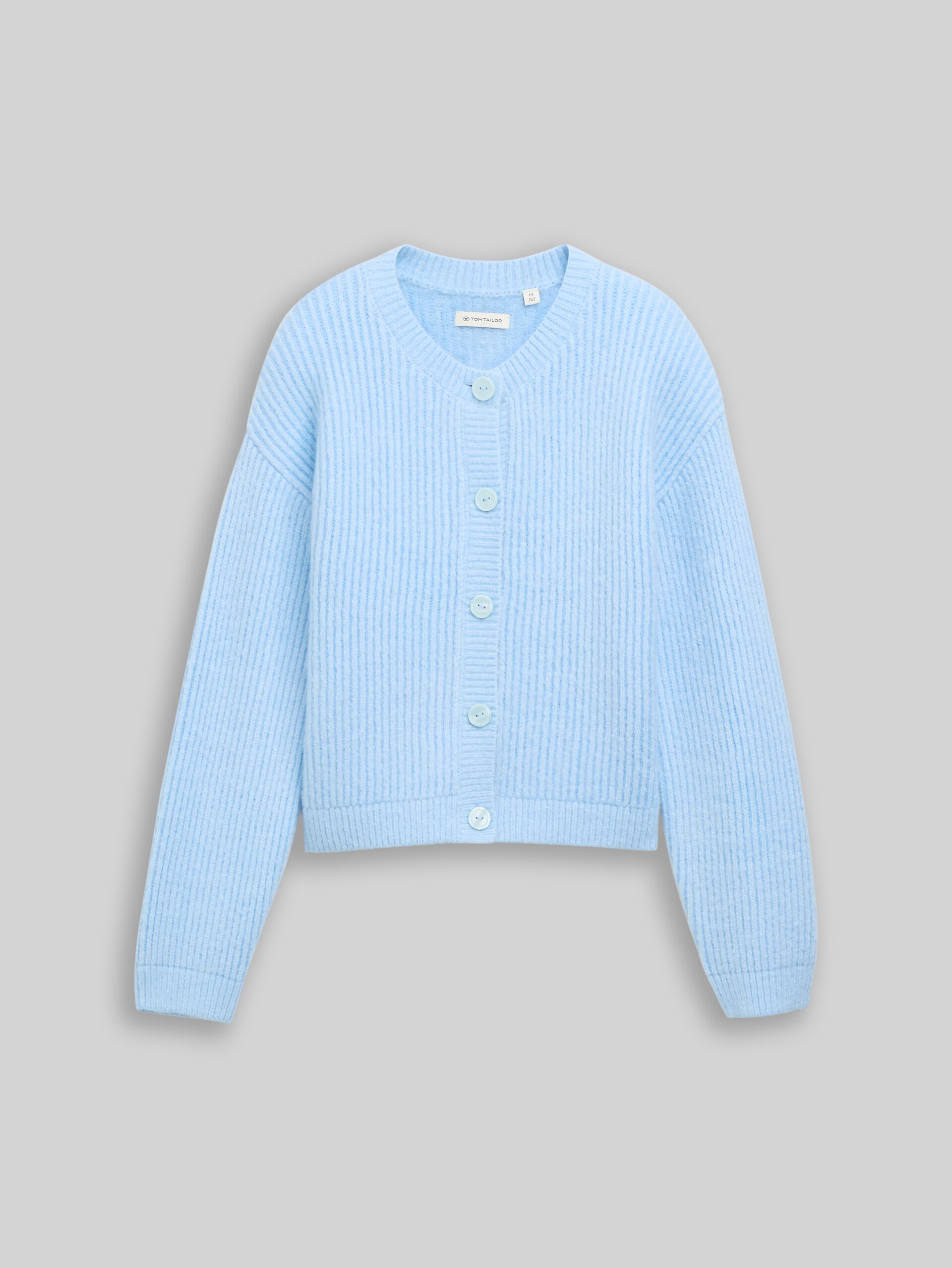 Cosy Cardigan mit Rundhalsausschnitt - light cloudy blue