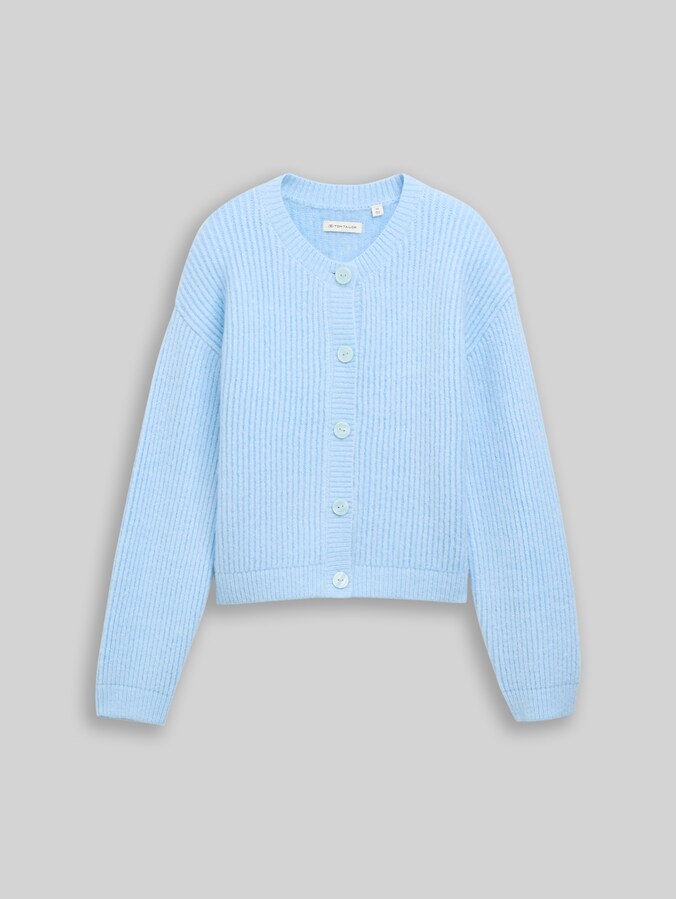Cosy Cardigan mit Rundhalsausschnitt von Teen Girls, light cloudy blue