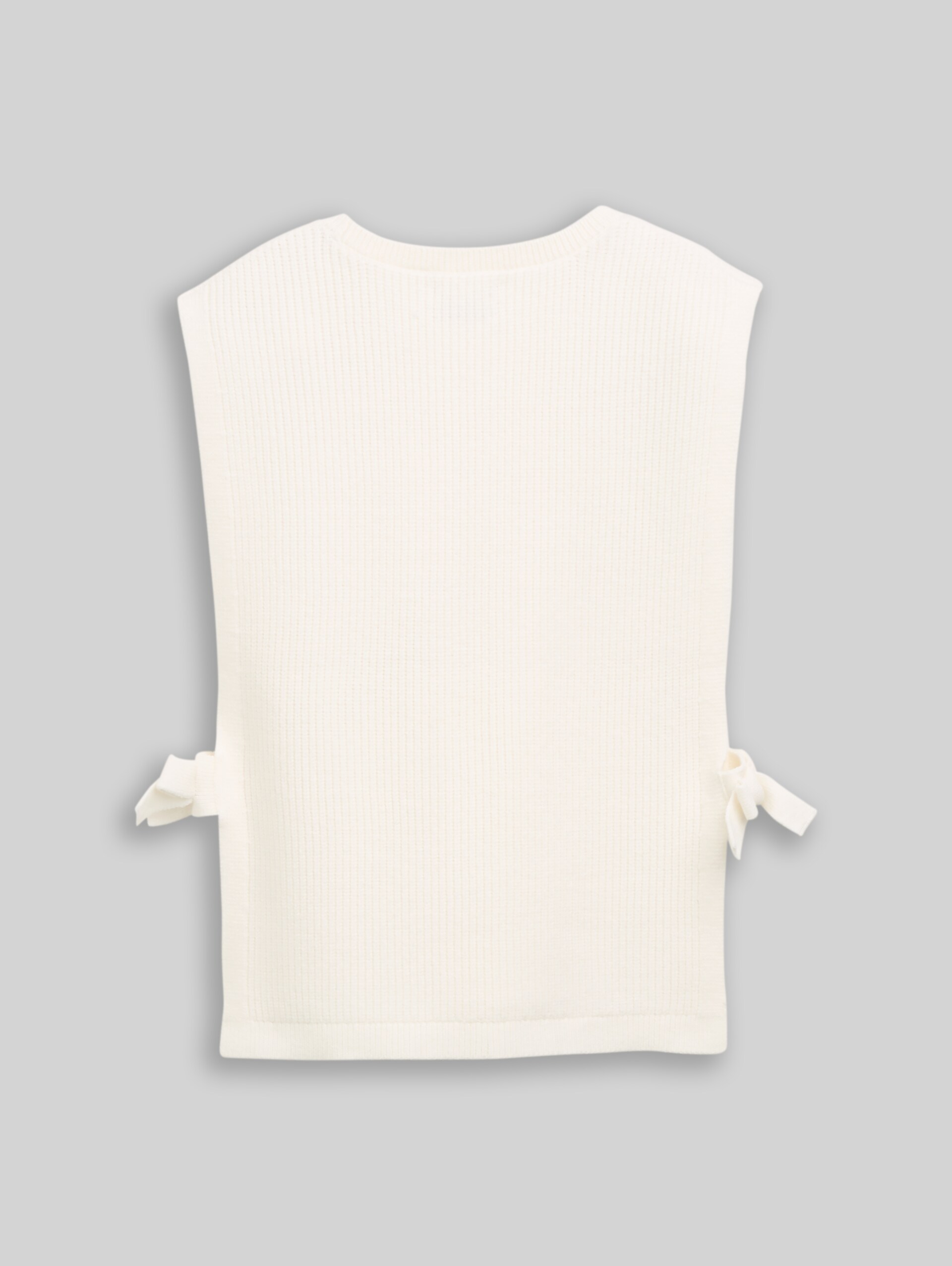 Pullunder mit Schleifen-Detail - Gardenia White
