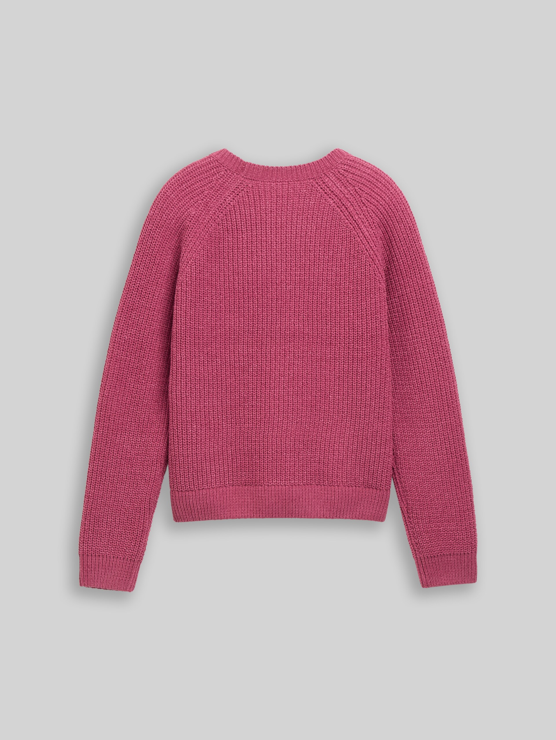 Oversize Strickpullover mit Raglanärmeln - pink velvet