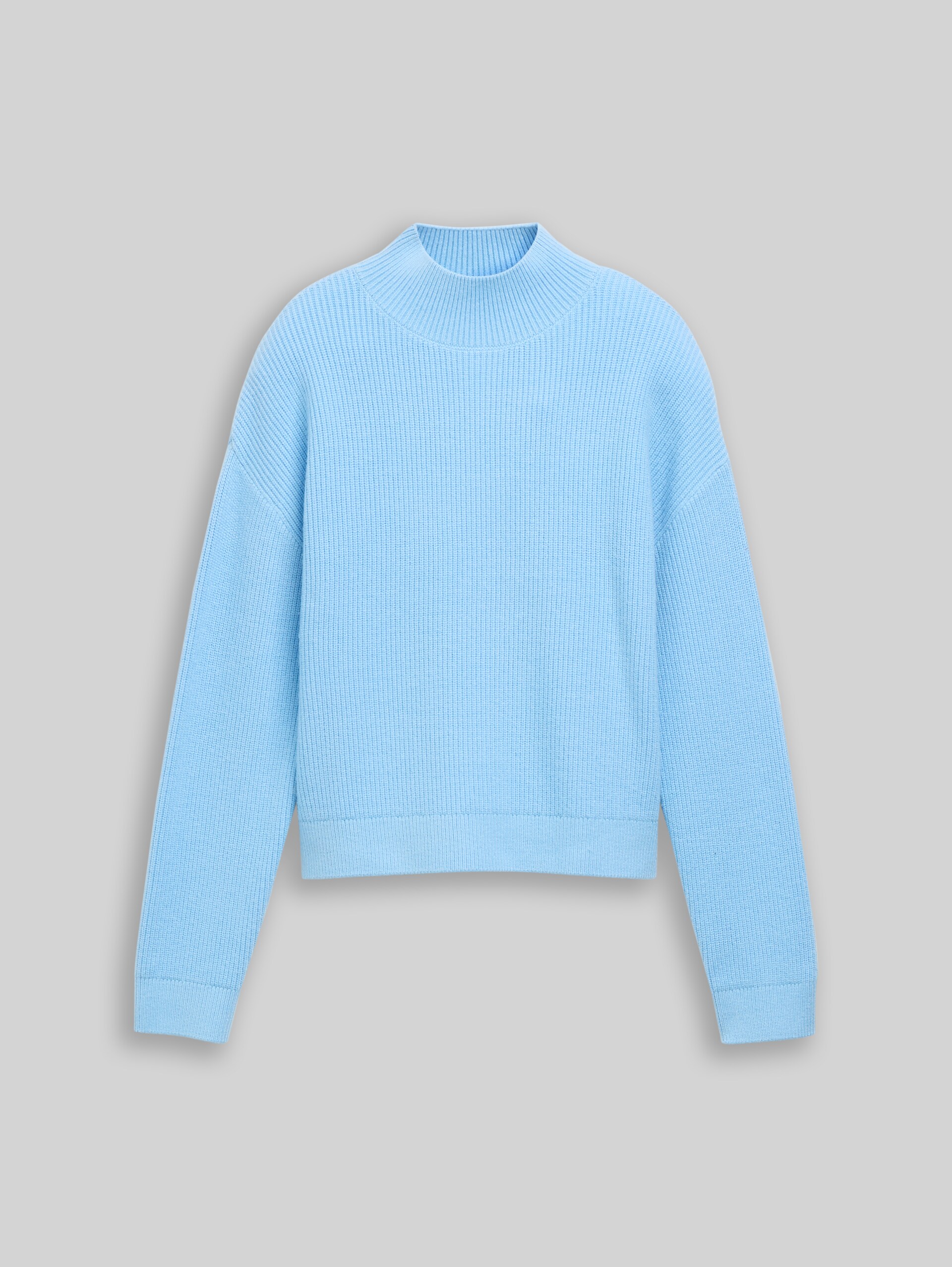 Strickpullover mit Stehkragen - light cloudy blue