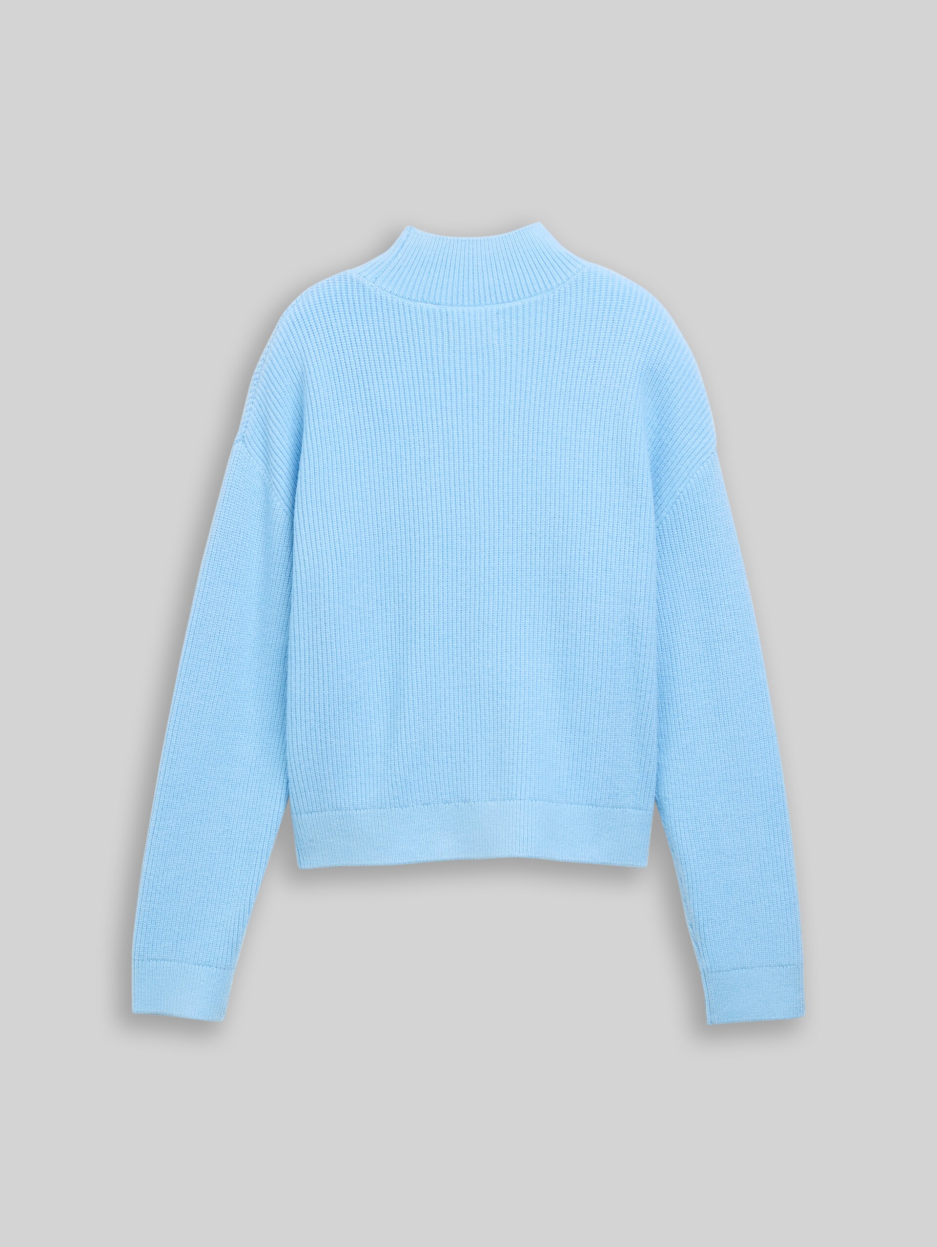 Strickpullover mit Stehkragen - light cloudy blue