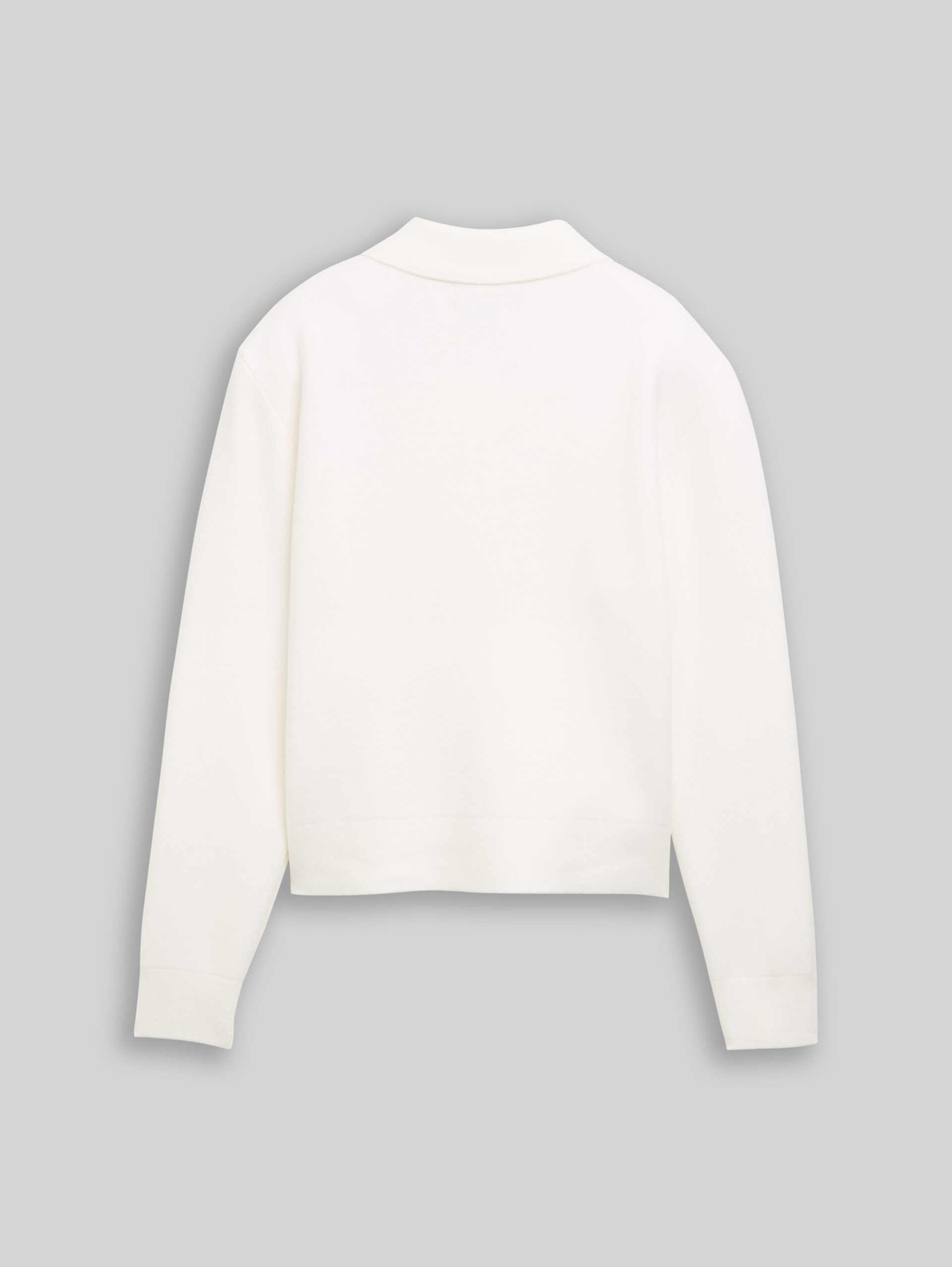 Strickpullover mit Polokragen - Gardenia White