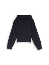 Ausgewählt, Cropped Strickpullover mit Kapuze von Tom Tailor, blau