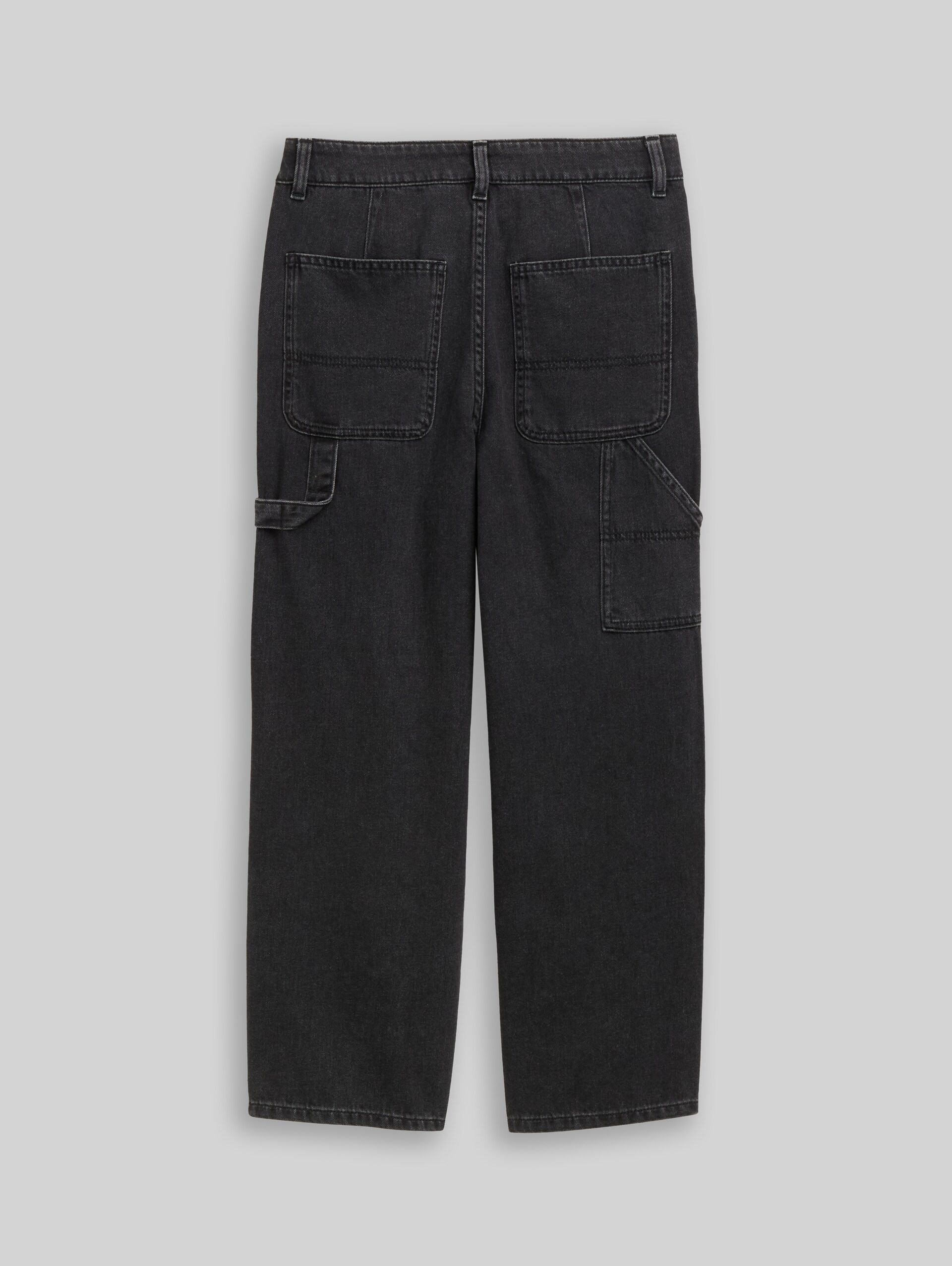 Baggy carpenter-jeans - clean dark stone grey denim