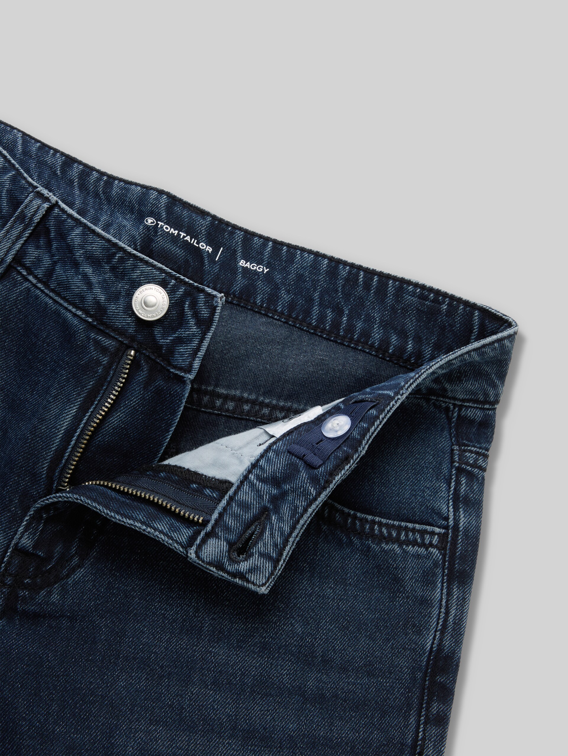Jean coupe baggy - dark stone blue black denim - Vue détaillée du modèle