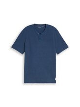 Geselecteerd, Henley-T-shirt met wafelstructuur door Tom Tailor, blauw