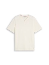 Niet geselecteerd, Henley-T-shirt met wafelstructuur door Tom Tailor, bruin