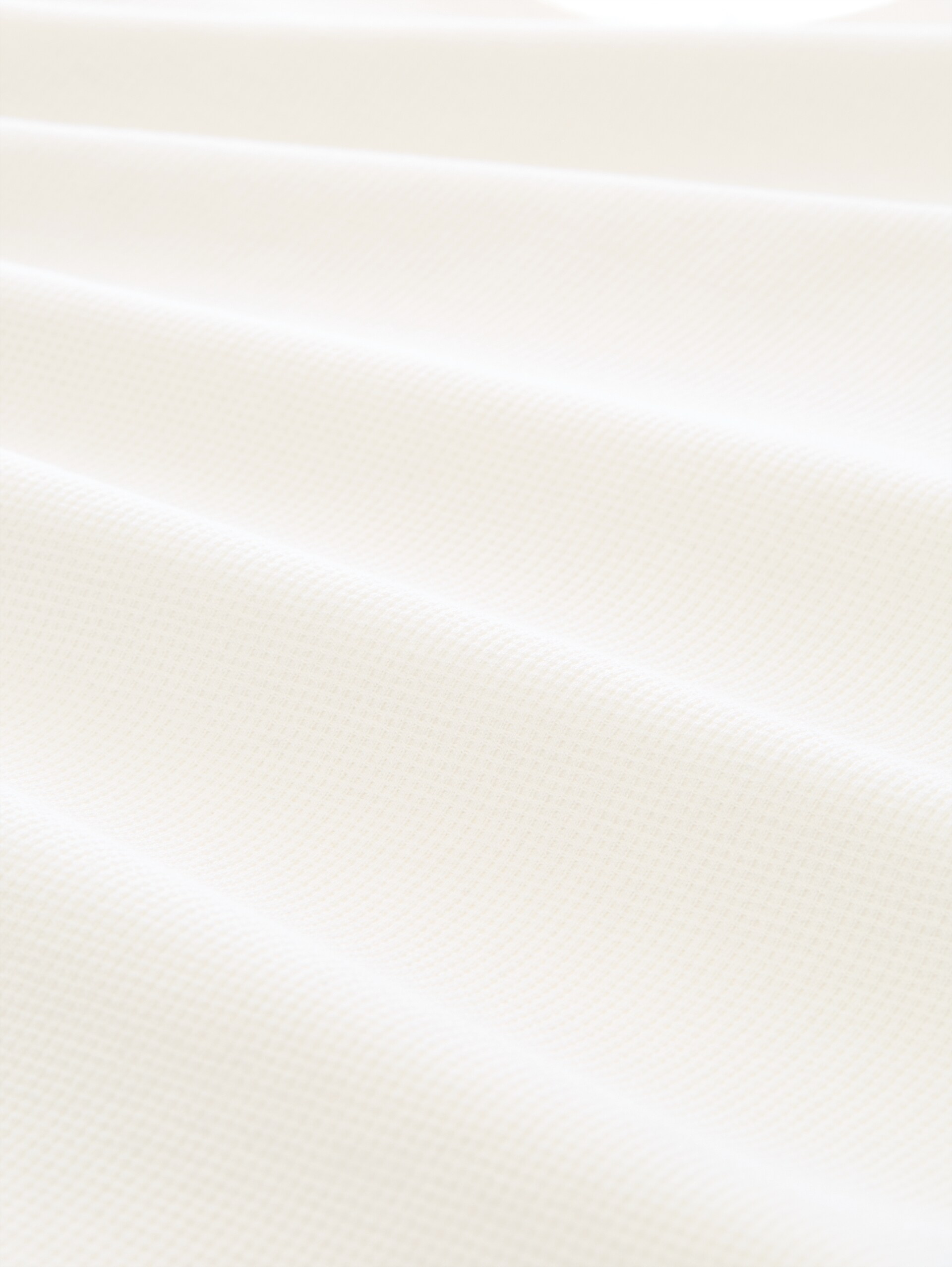 Henley-T-shirt met wafelstructuur - Gardenia White - Materiaalweergave