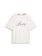 Ausgewählt, T-Shirt aus Baumwolle von Tom Tailor, weiß
