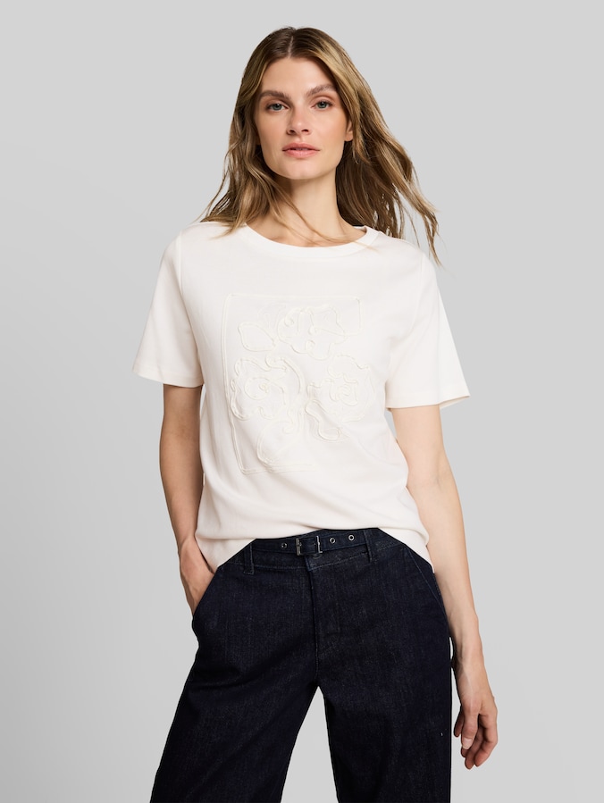 T-shirt van katoen door Women, off white