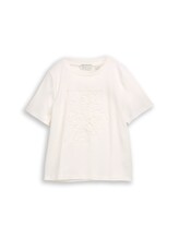 Geselecteerd, T-shirt van katoen door Tom Tailor, wit
