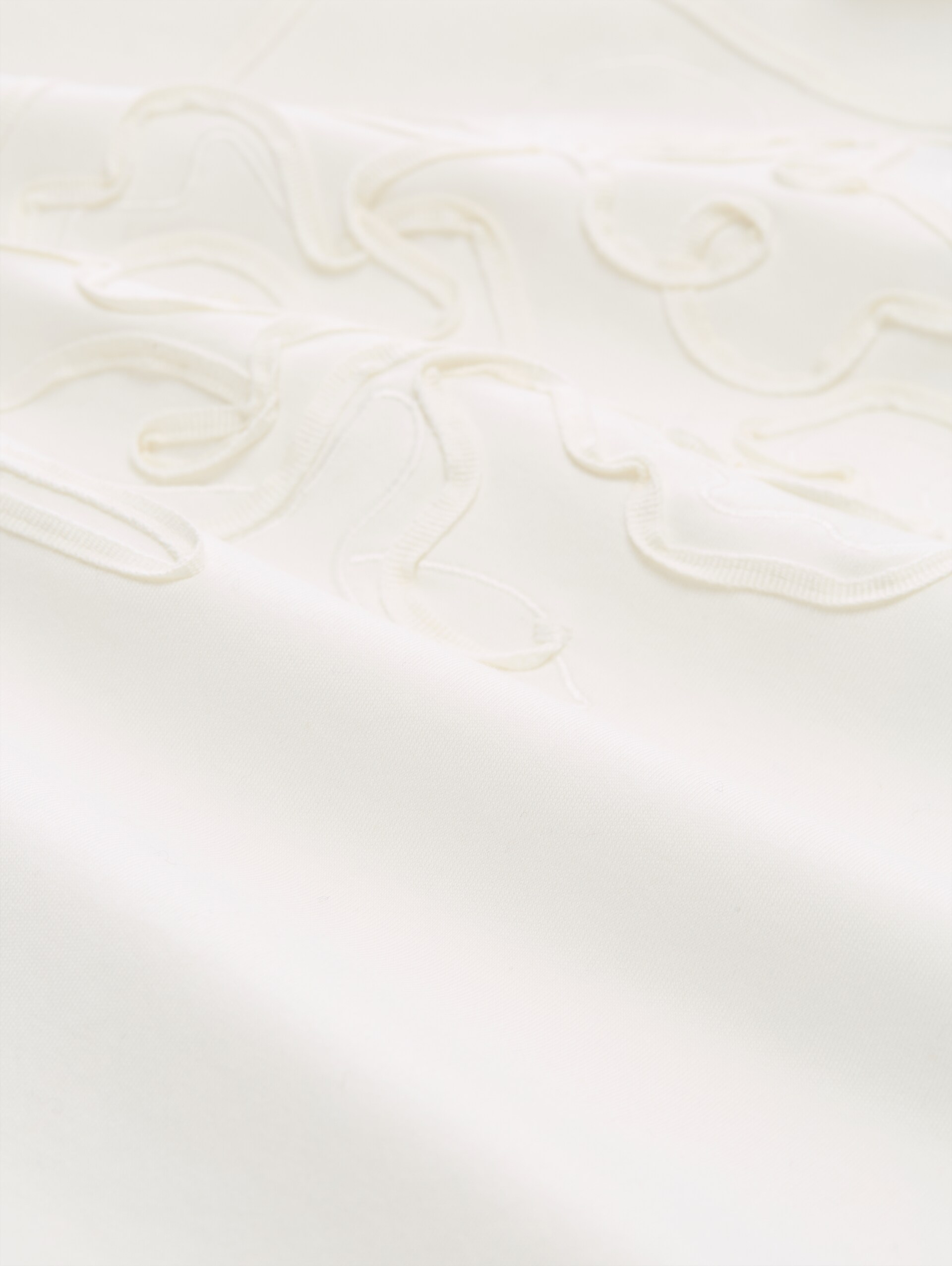 T-shirt van katoen - off white - Materiaalweergave