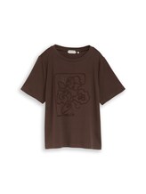 Niet geselecteerd, T-shirt van katoen door Tom Tailor, bruin