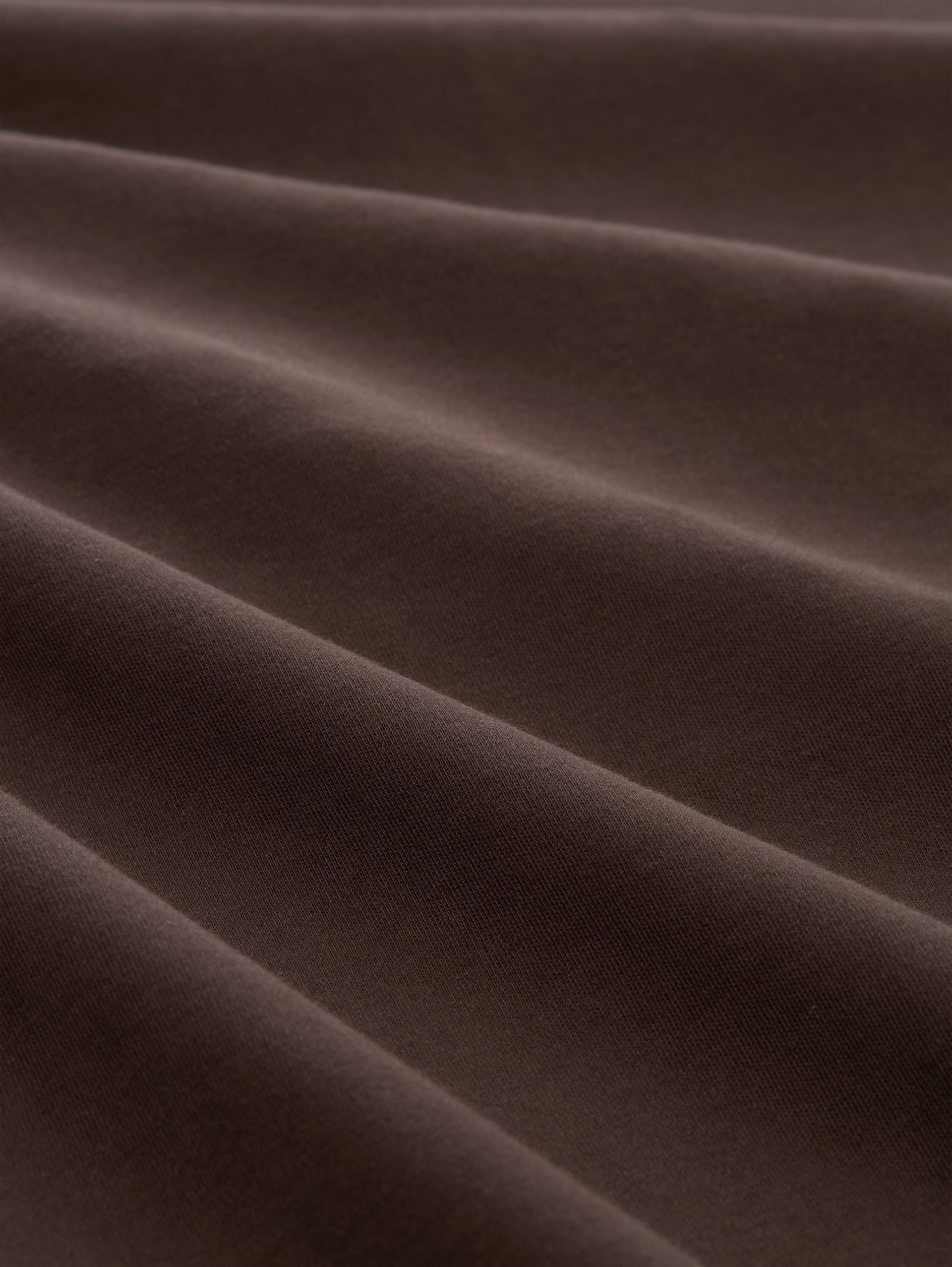 T-shirt van katoen - java dark brown - Materiaalweergave